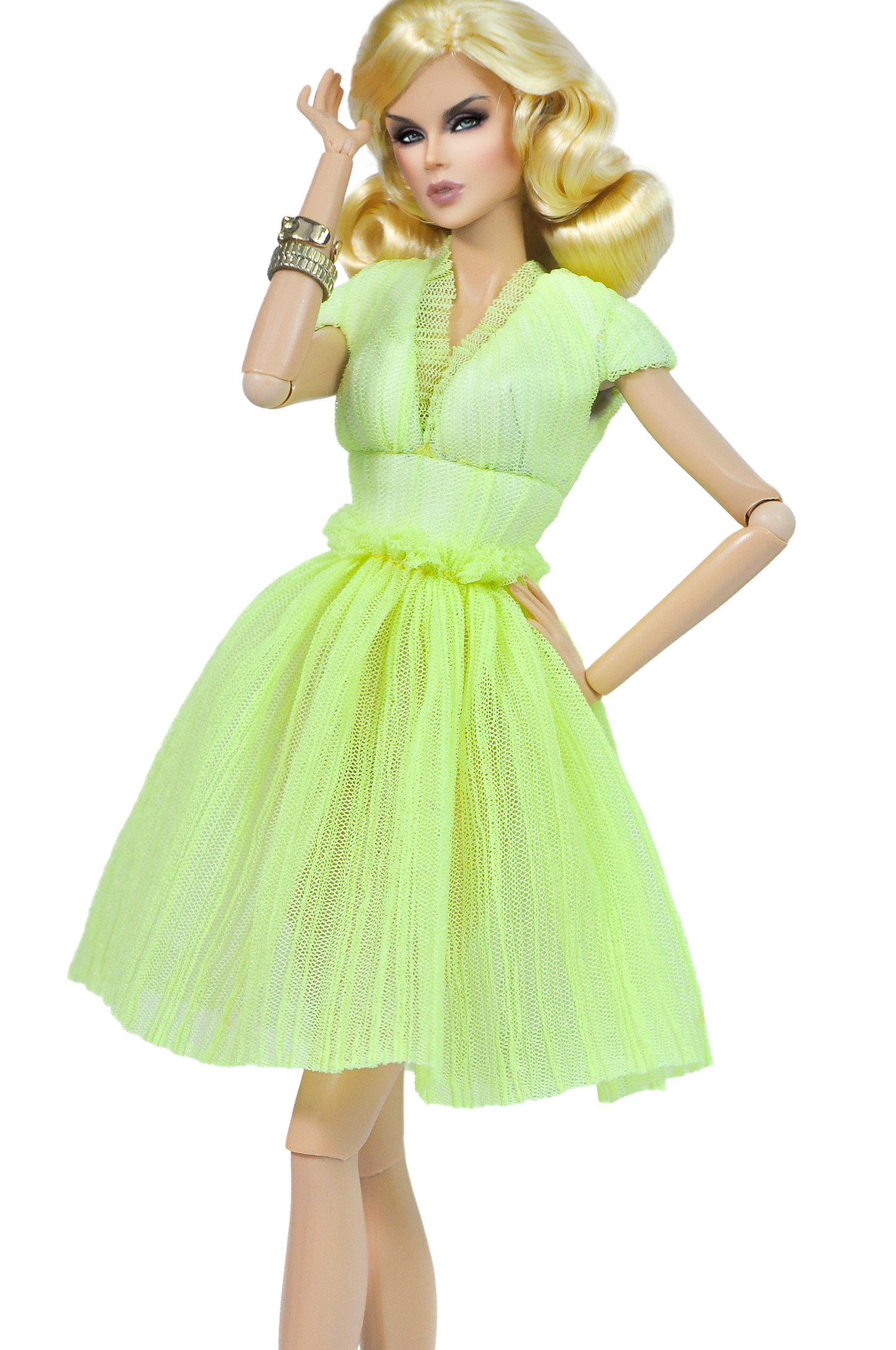 OOAK | Mint Tulle Garden Party Dress – Fashion Royalty Doll Clothes
