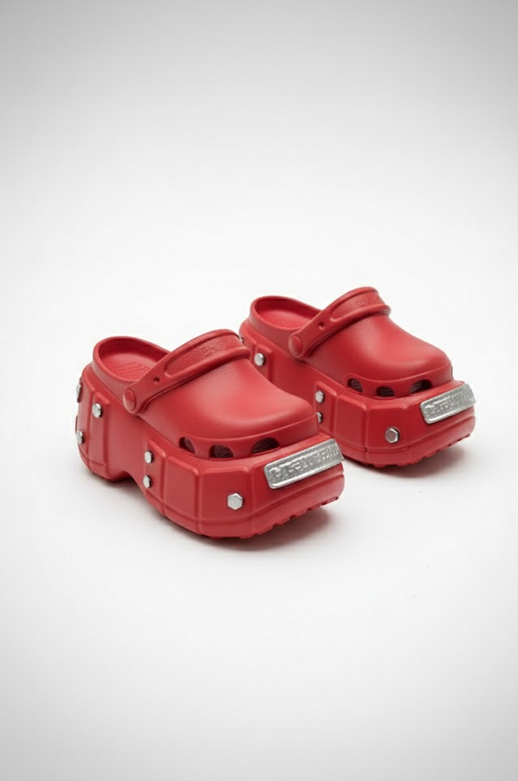 3D PROJECT | Black Studded Platform Clogs  For Integrity Toys dolls - Fashiob Royalty & NU FACE Flat Feet Dolls Only