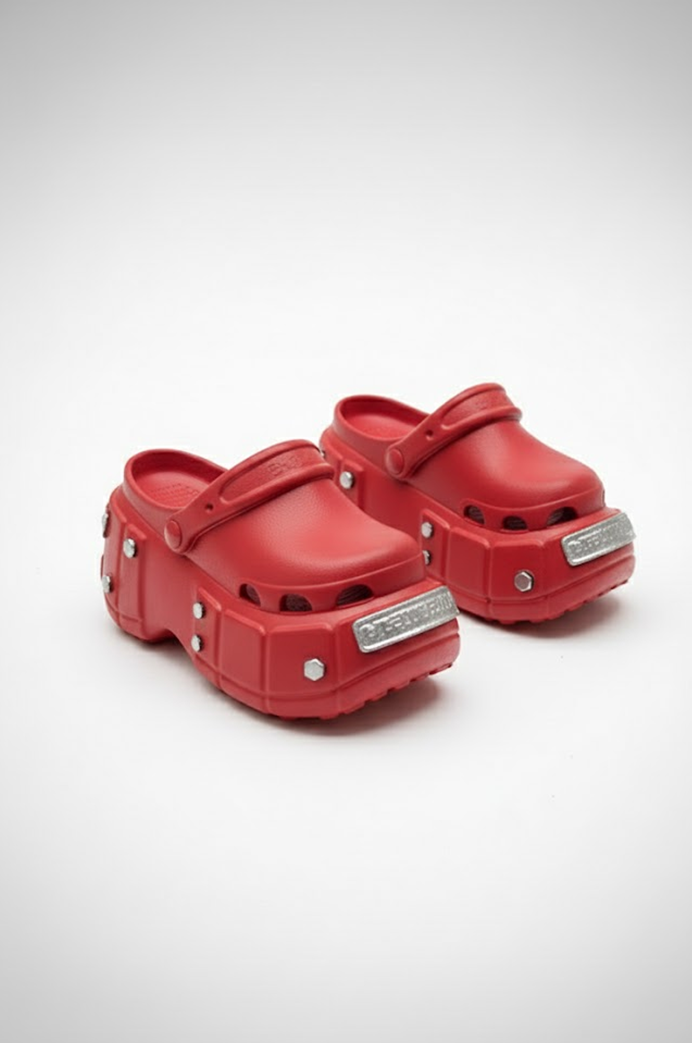 3D PROJECT | Black Studded Platform Clogs  For Integrity Toys dolls - Fashiob Royalty & NU FACE Flat Feet Dolls Only