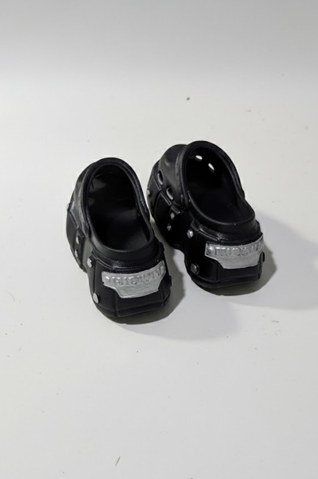 3D PROJECT | Black Studded Platform Clogs  For Integrity Toys dolls - Fashiob Royalty & NU FACE Flat Feet Dolls Only