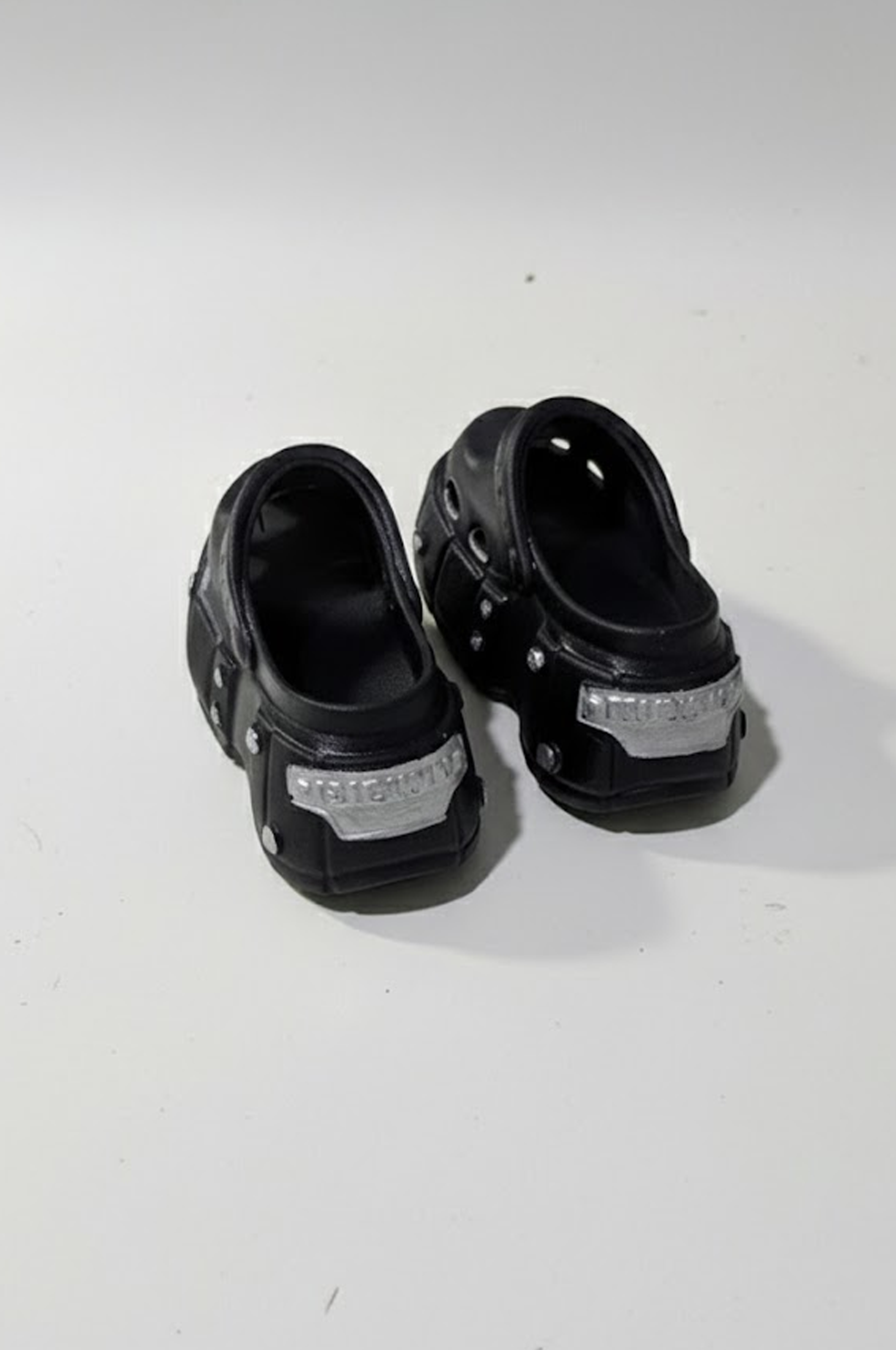 3D PROJECT | Black Studded Platform Clogs  For Integrity Toys dolls - Fashiob Royalty & NU FACE Flat Feet Dolls Only