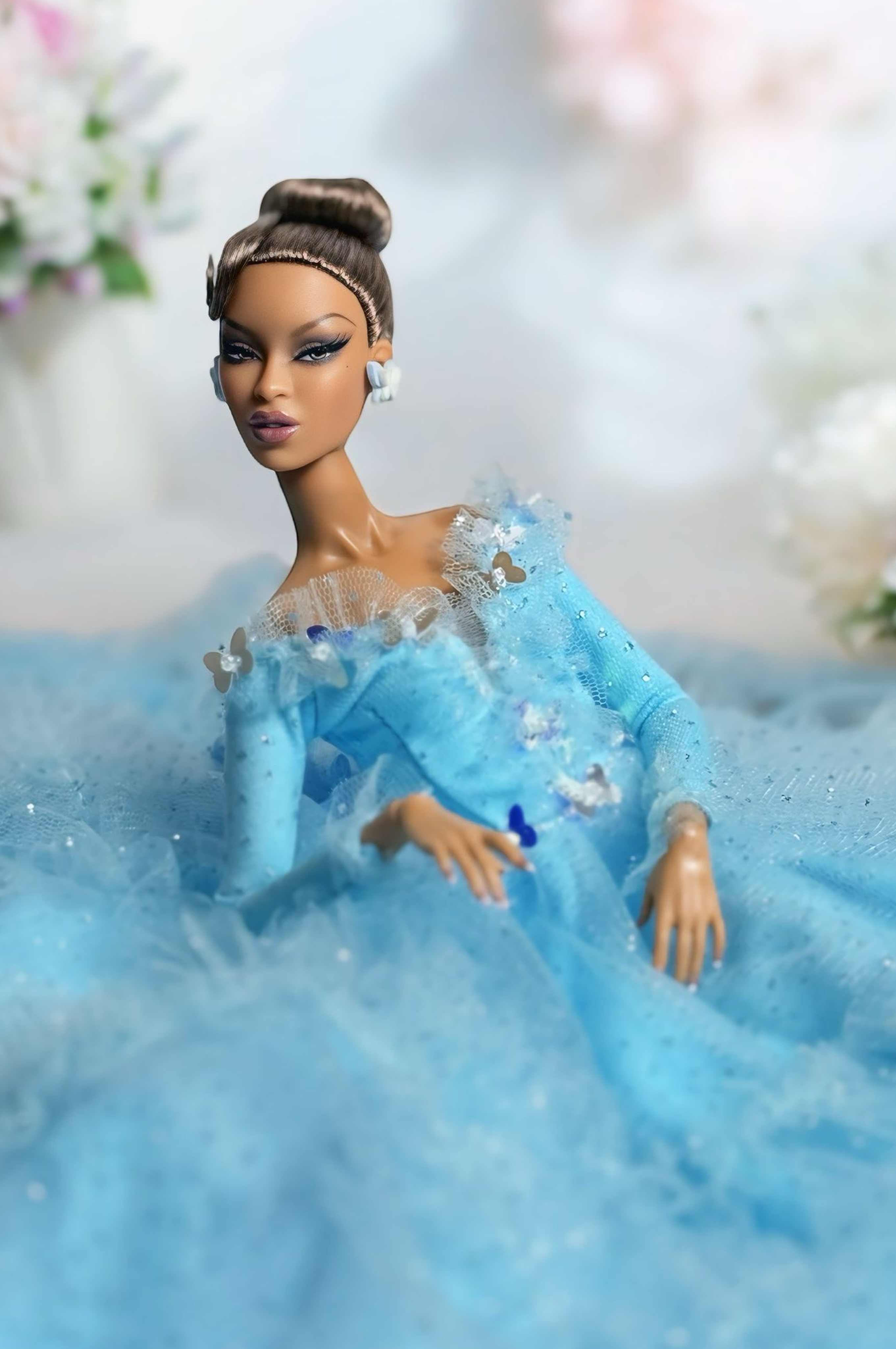 OOAK | Bluebell Waltz – Couture Ball Gown for 1/6 Scale Fashion Dolls Fashion Royalty doll clothes