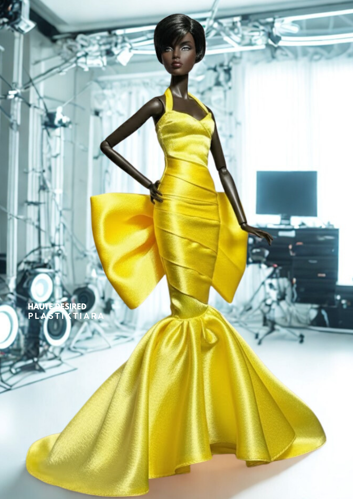 BASIC | Haute Desired – Golden Siren Gown | Fashion Royalty 12” Doll Clothes Couture