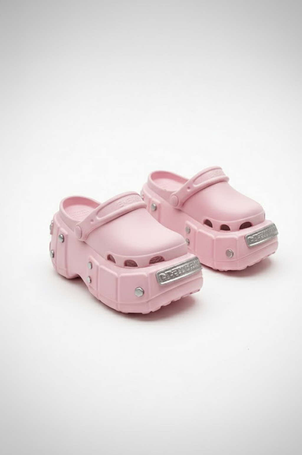 3D PROJECT | Black Studded Platform Clogs  For Integrity Toys dolls - Fashiob Royalty & NU FACE Flat Feet Dolls Only