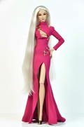 ORDINARY GIRL | Fuchsia Cut-Out Evening Gown – Fashion Royalty & NU FACE 1/6 Scale Doll Clothes