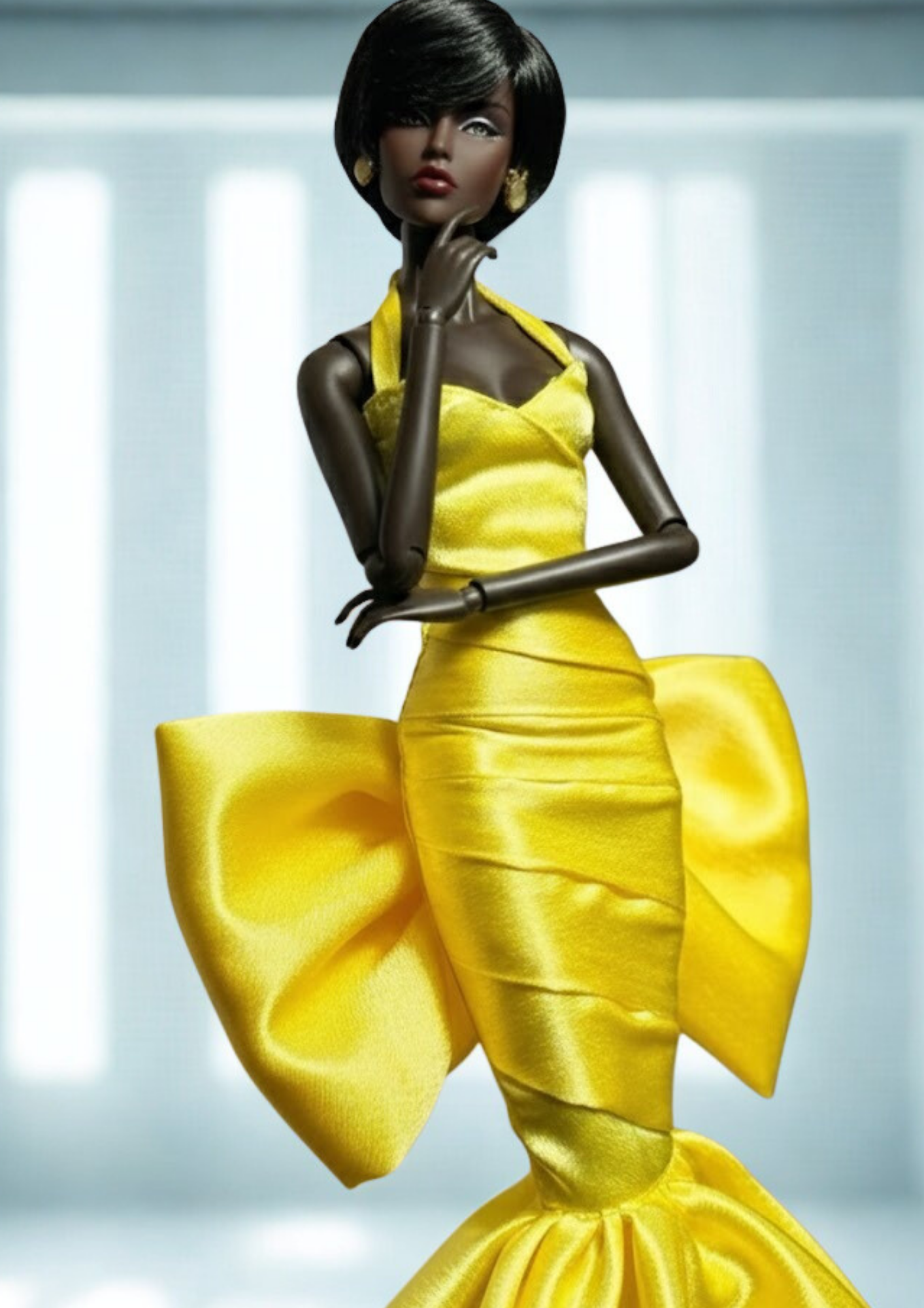 BASIC | Haute Desired – Golden Siren Gown | Fashion Royalty 12” Doll Clothes Couture