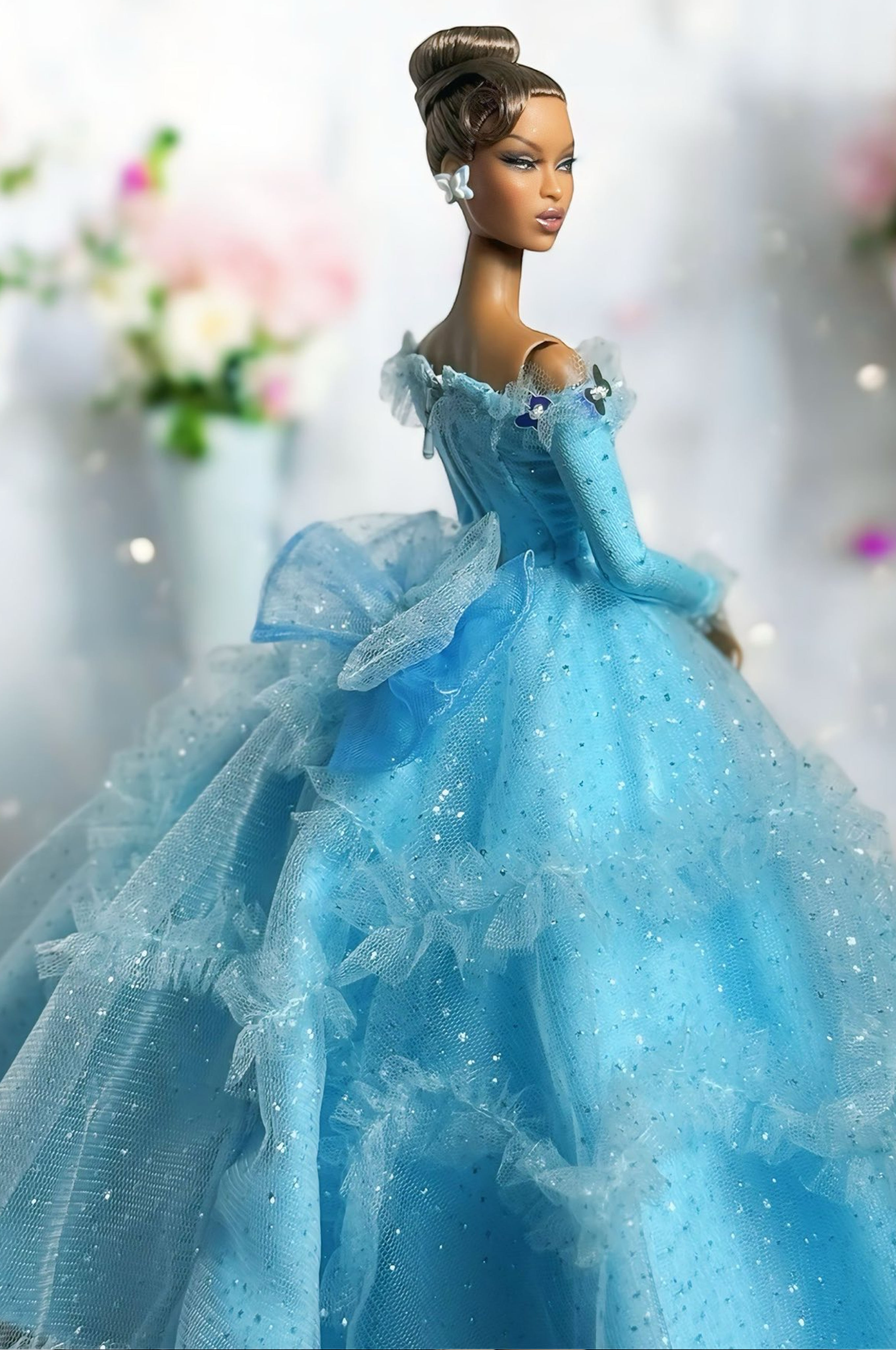OOAK | Bluebell Waltz – Couture Ball Gown for 1/6 Scale Fashion Dolls Fashion Royalty doll clothes