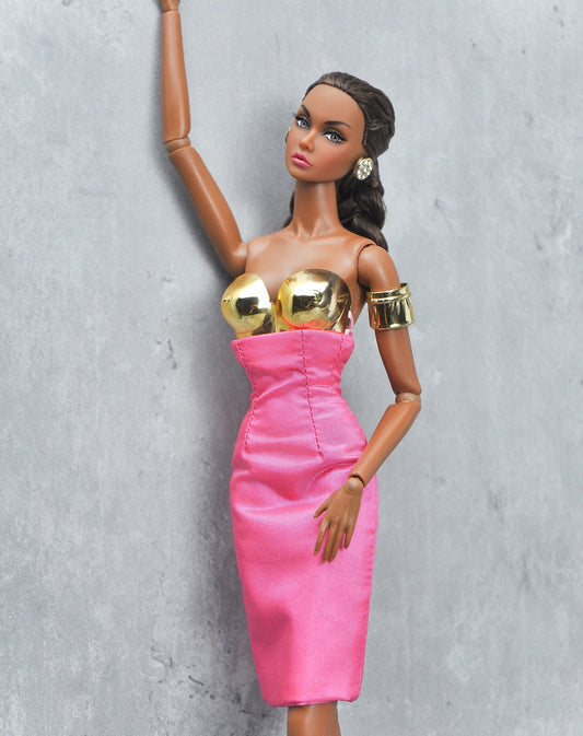 VENUS | 3D Acrylic plated chromatic chest armor for Fashion Royalty doll clothes