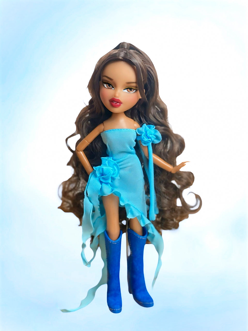 BASIC | Aqua Nuance - Ruffle dress for Fashion Royalty FR 6.0 & Integrity Toys doll & Bratz