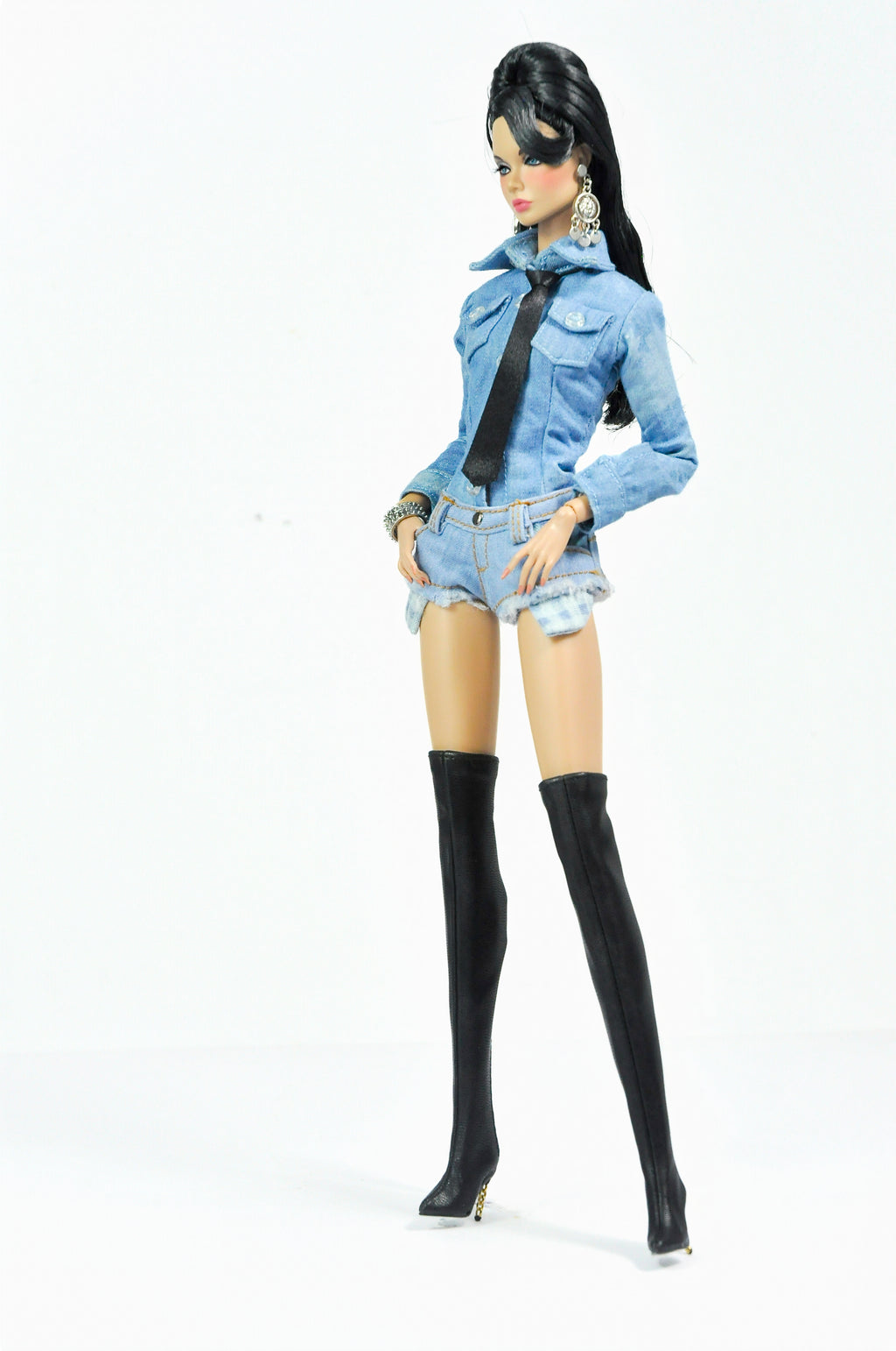 DENIM FEVER | Denim Jacket & Mini Skirt Set for Fashion Royalty Dolls | 1/6 Scale Doll Clothes