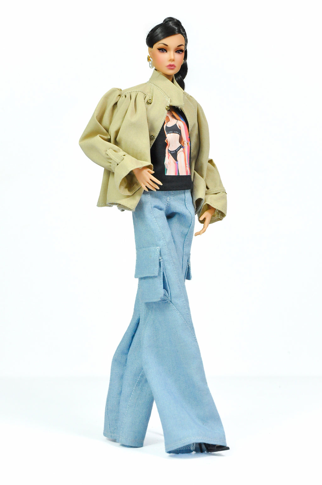 ORDINARY GALS | Casual Chic Cargo Jeans Outfit – Fashion Royalty 6.0 Scale Doll Clothes – Street Style Set by Plastiktiara