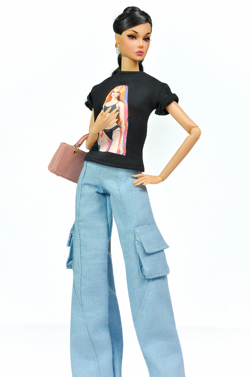 ORDINARY GALS | Casual Chic Cargo Jeans Outfit – Fashion Royalty 6.0 Scale Doll Clothes – Street Style Set by Plastiktiara