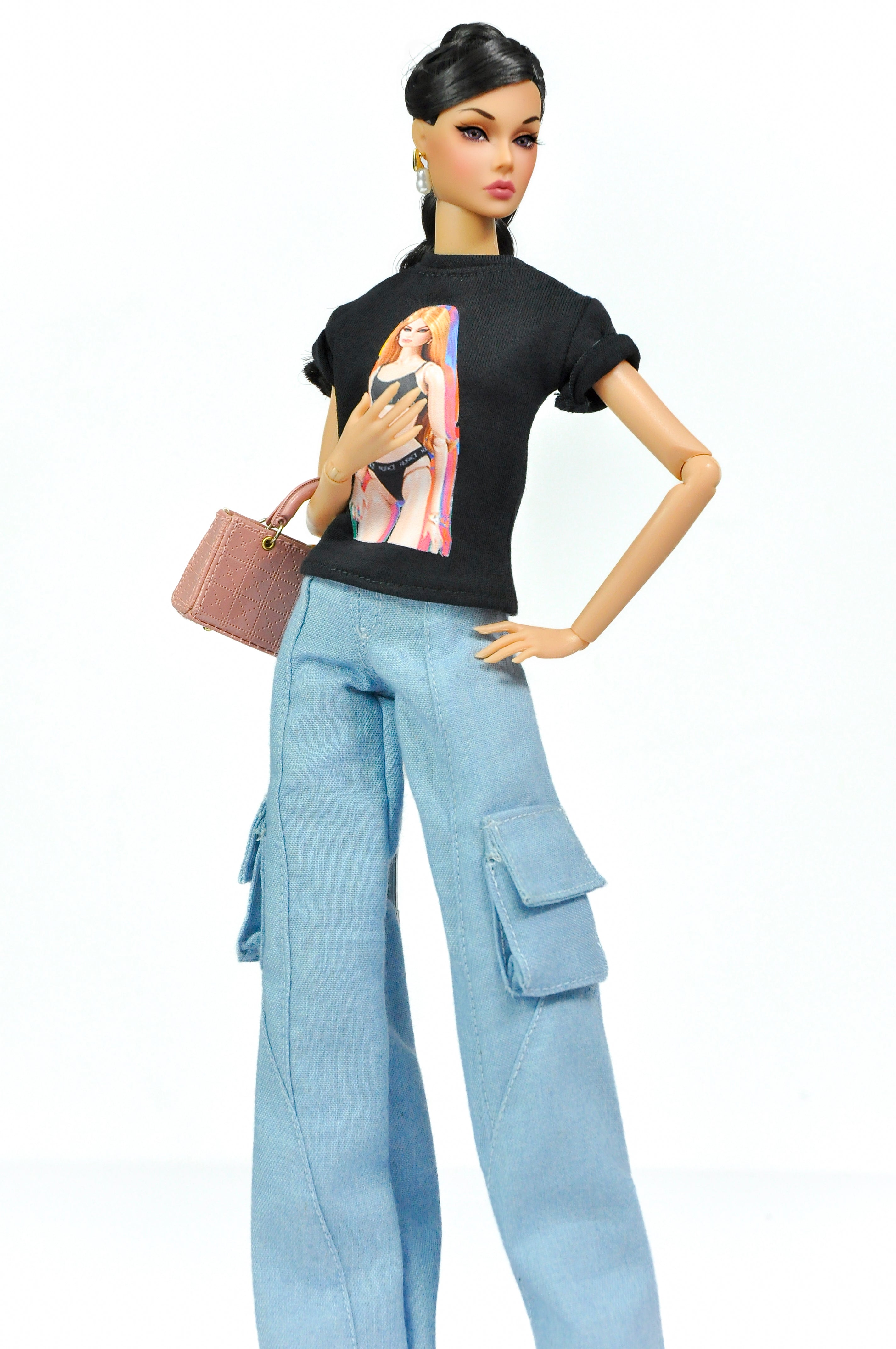 ORDINARY GALS | Casual Chic Cargo Jeans Outfit – Fashion Royalty 6.0 Scale Doll Clothes – Street Style Set by Plastiktiara
