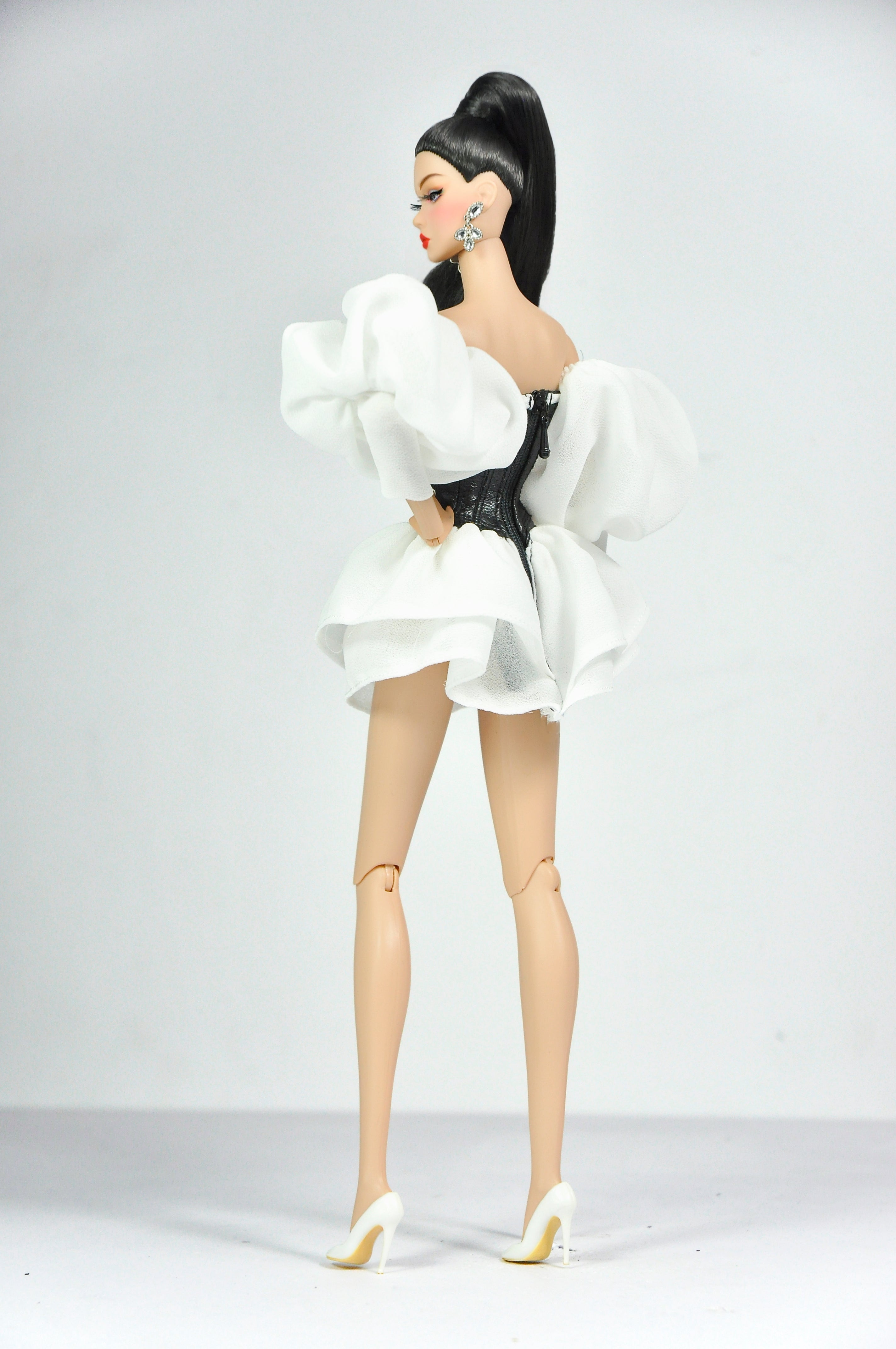 ORDINARY GIRL | Ivory Cloud Corset Dress  Fashion Royalty 6.0 Doll Clothes