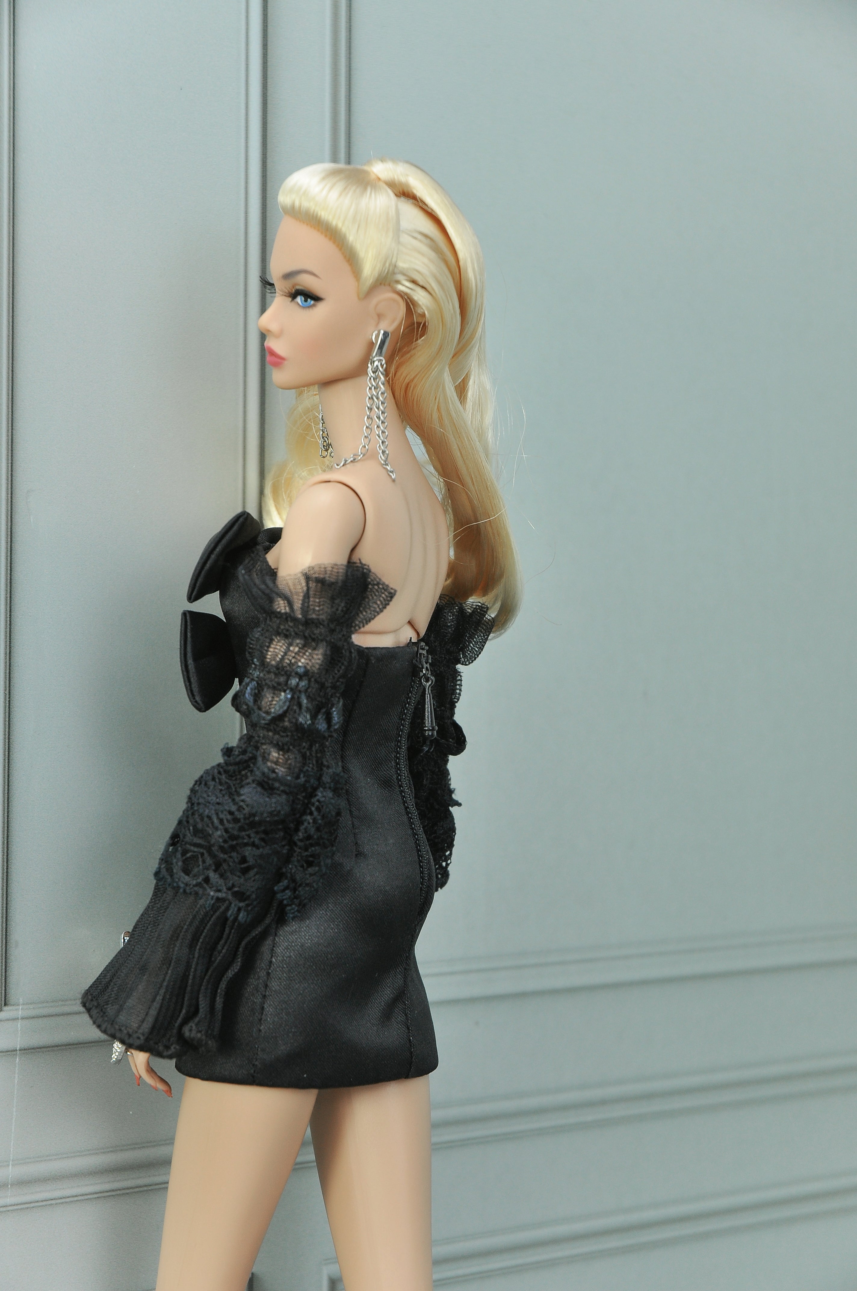 AURA | Midnight Bow Mini Dress — Fashion Royalty 6.0 Doll Clothes