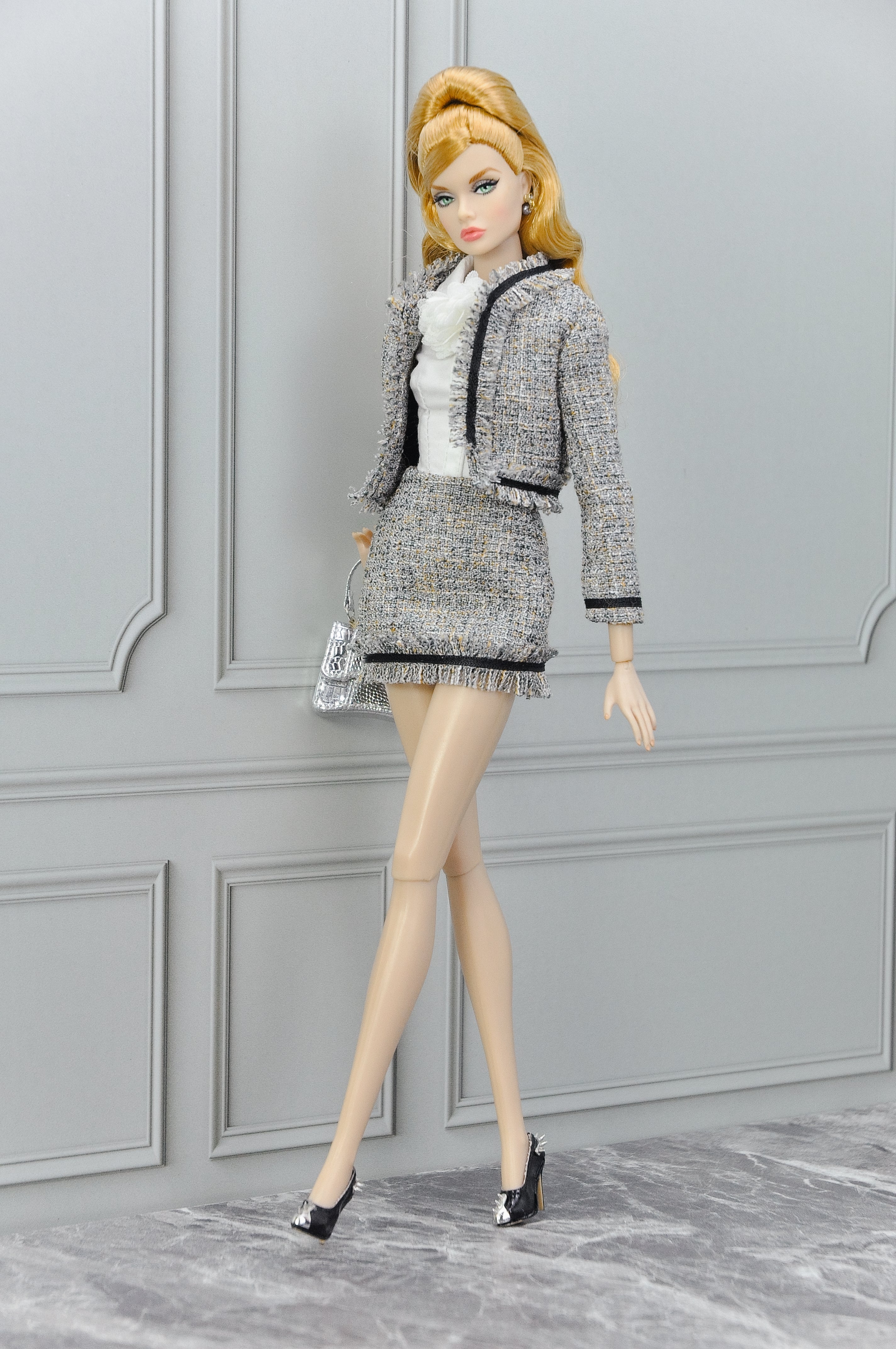 AURA | Parisian Tweed Suit Set — Fashion Royalty 6.0 Doll Clothes