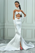 AURA | Ivory Pearl Siren Gown — Fashion Royalty 6.0 Doll Clothes