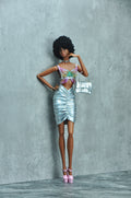 3D PROJECT | Iridescent Butterfly Top & Metallic Draped Skirt  Fashion Royalty 6.0 Doll Clothes | 1/6 Scale Couture Outfit