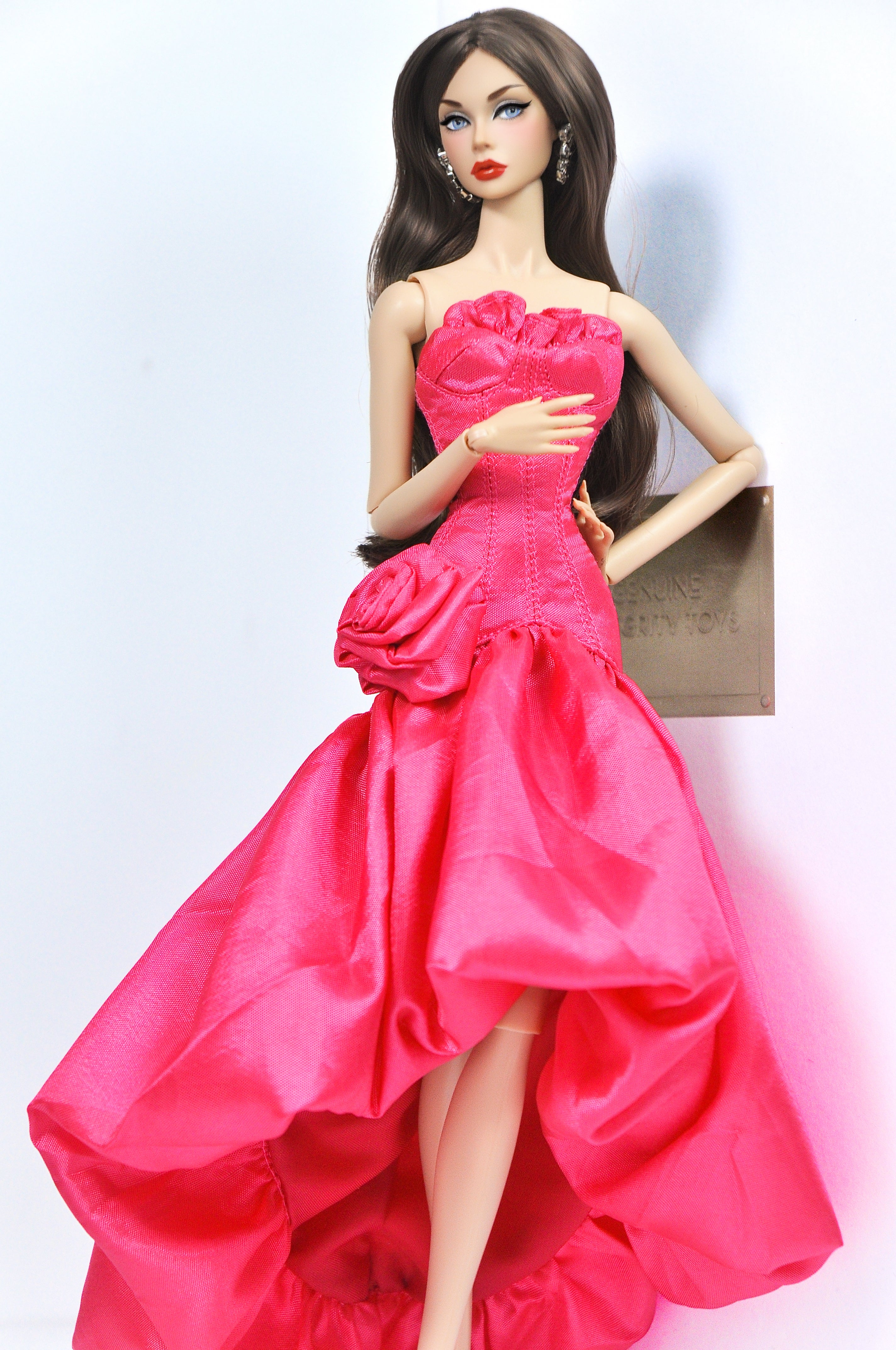 OOAK | "Pink Rose Gala" High-Low Ballgown – Fashion Royalty 6.0 Doll Clothes