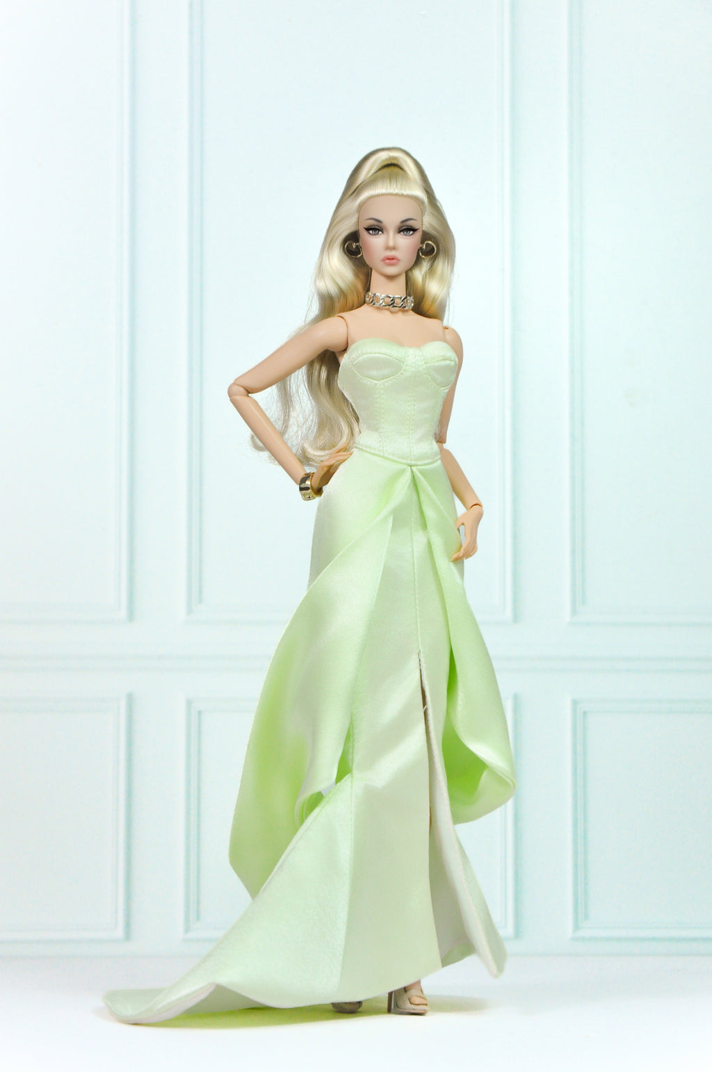 OOAK | Celadon Goddess – Fashion Royalty 6.0 doll clothes Evening Gown