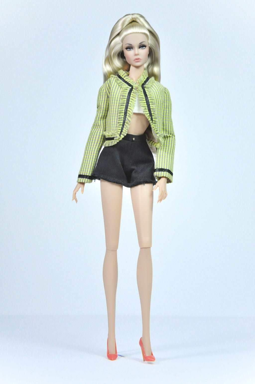 Handmade Fashion Doll Clothes – Limited Clearance Collection - Check Jacket (full outfit)
