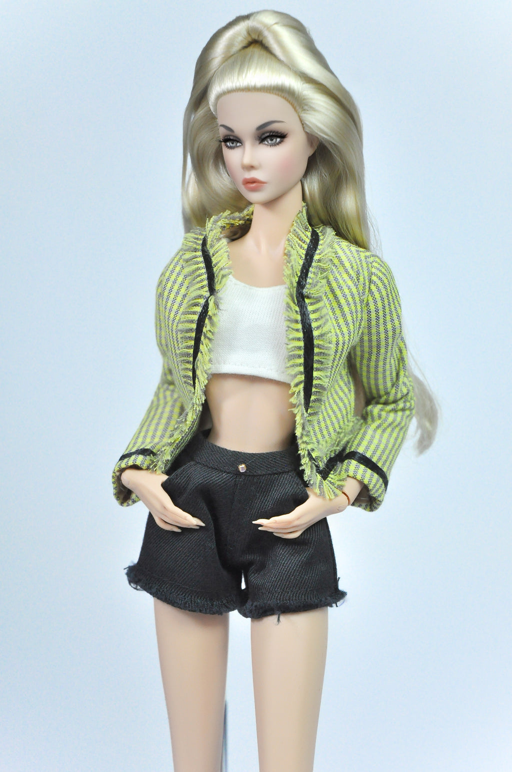 Handmade Fashion Doll Clothes – Limited Clearance Collection - Check Jacket (full outfit)