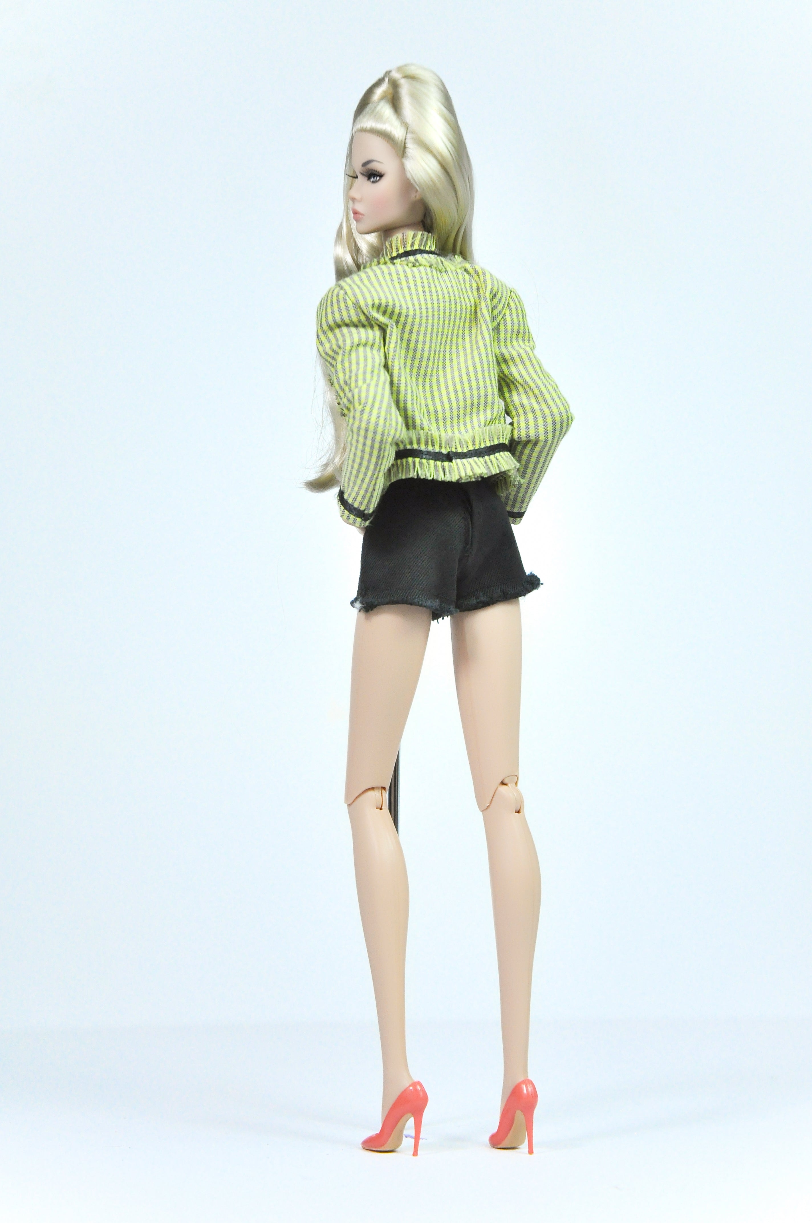 Handmade Fashion Doll Clothes – Limited Clearance Collection - Check Jacket (full outfit)