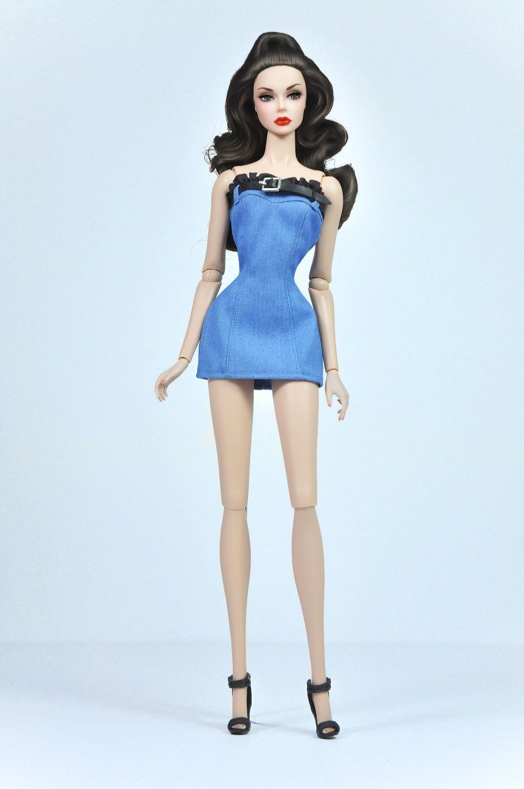 Handmade Fashion Doll Clothes – Limited Clearance Collection - Denim bustier dress