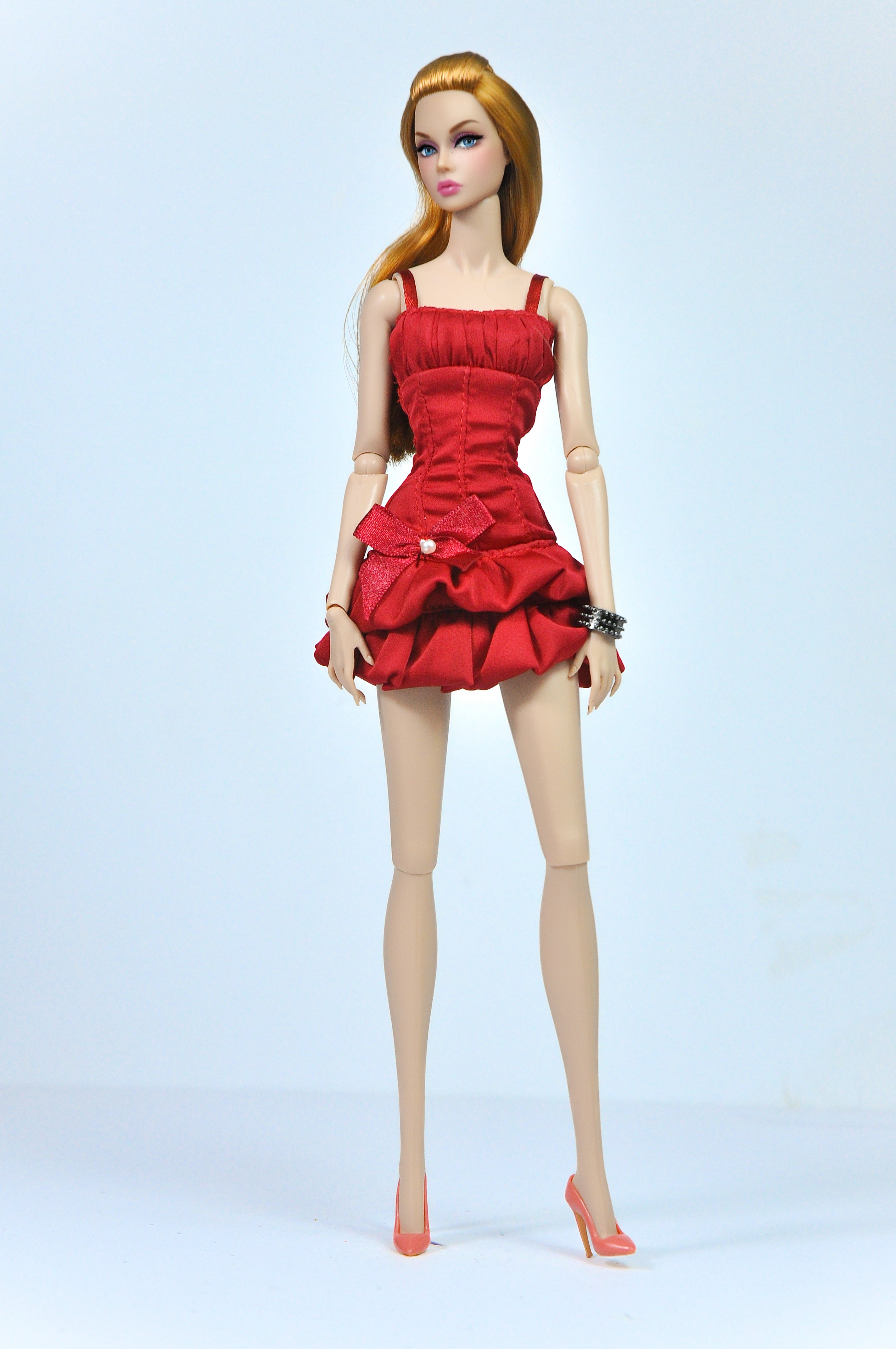 BASIC | Crimson Ruffle Mini Dress – Fashion Royalty 6.0 / NU Face