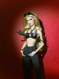 3D PROJECTS | Black Tactical Harness Bra Top – 1/6 Scale Doll Fashion Royalty doll clothes