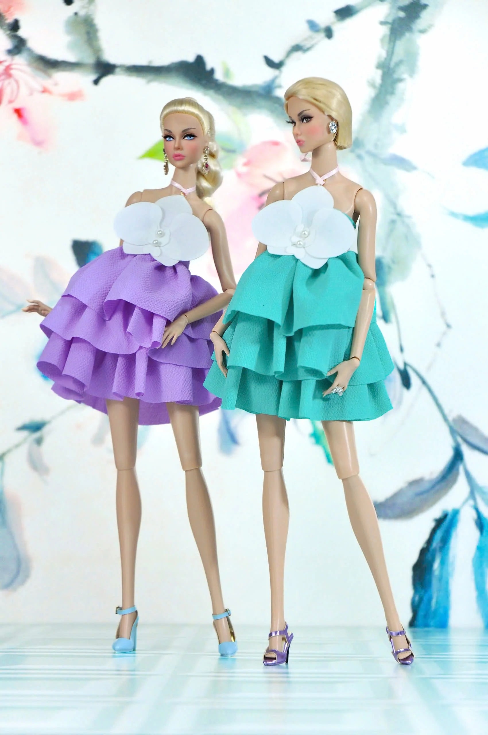BASIC | Orchid Ruffle dress for Fashion Royalty FR 6.0 & NU FACE doll